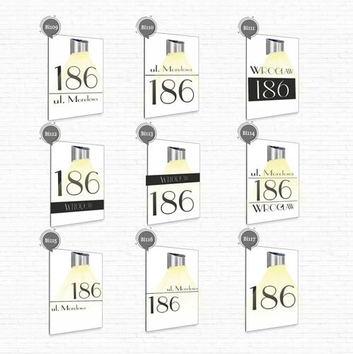 biała TABLICZKA podświetlana ADRESOWA ze strzałką nierdzewna dibond 30x20 na Arena.pl