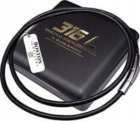 GRUBY RZEMIEŃ RZEMYK NA SZYJĘ PRAWDZIWA SKÓRA NATURALNA 50CM STAL 316L