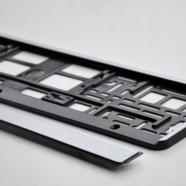 2szt Ramki pod tablice rejestracyjną Srebrne zdjęcie 2