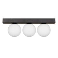 Lampa kulista przysufitowa SPHERE 1204 Zumaline do sypialni czarny biały