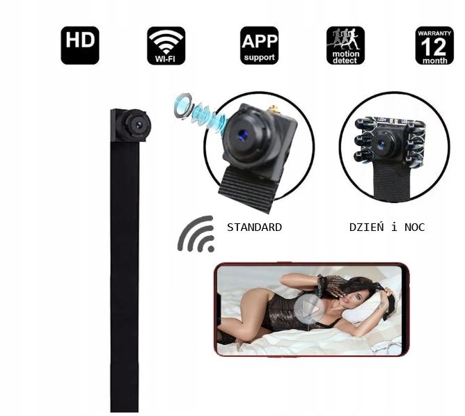 MINI KAMERKA WiFi ANDROID iOS REAGUJĄCA NA RUCH zdjęcie 3