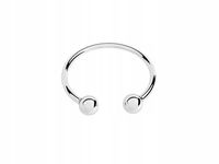 Srebrny kolczyk NAUSZNICA oponka cienka z kulkami