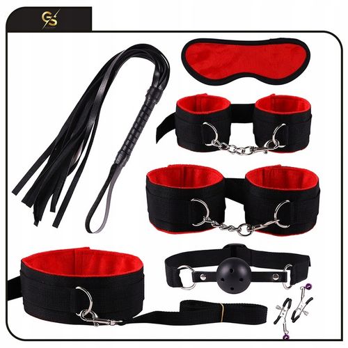 MEGA DUŻY XXL ZESTAW BDSM 28el KAJDANKI KNEBEL KORRKI NAKŁADKA WIBRATOR PAR na Arena.pl