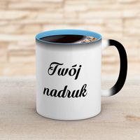 Kubek magiczny CLASSIC z błękitnym wnętrzem z Twoim nadrukiem