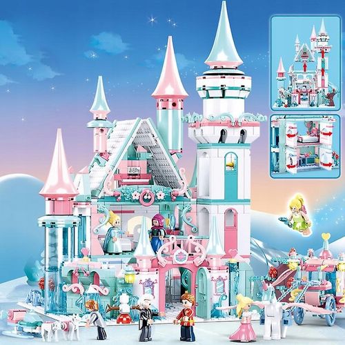 KLOCKI DLA DZIEWCZYNKI ZAMEK KRAINA LODU 1324 EL. ZESTAW KLOCKÓW PAŁAC na Arena.pl
