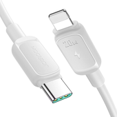 kabel przewód do iphone usb-c - lightning 20w 1.2m biały