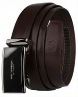 pasek męski skórzany automat peterson do spodni garnituru elegancki brąz