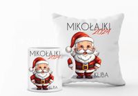Zestaw PODUSZKA i KUBEK personalizacja PREZENT na mikołajki z imieniem