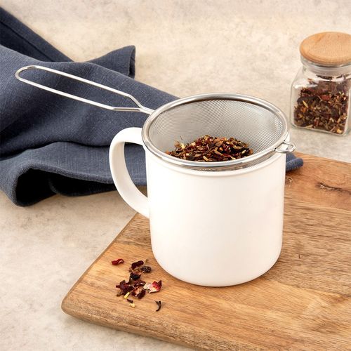 Sitko Kuchenne Stalowe Cedzak z Uchwytem do Odcedzania Przesiewania 10 cm na Arena.pl