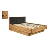 Łóżko dębowe Orio z zagłówkiem 180x200 + panel lewy