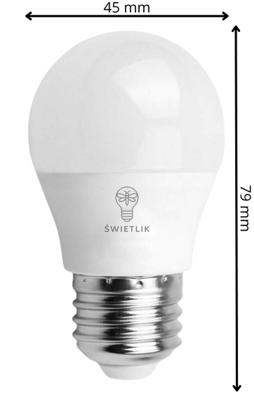 żarówka led g45 e27 4w barwa biała neutralna zdjęcie 2