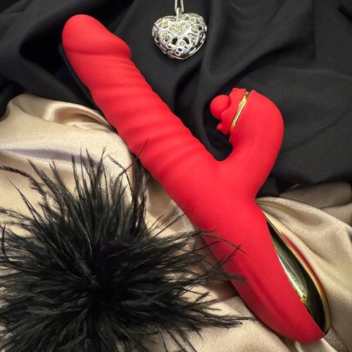 Wibrator Damski Duży Obrotowo Posuwisty Masażer 10 Trybów Wibracji 3w1 na Arena.pl