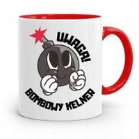 Dla Kelnera Kubek Czerwony Uwaga Bombowy Kelner Z Nadrukiem Ze Zdjęciem