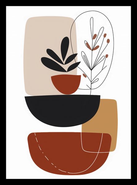 Plakat 20,5x28,4cm Botaniczna Abstrakcja zdjęcie 2