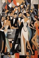 Plakat 68x101cm Bal w Art Deco