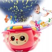 MUZYCZNA MAŁPKA SENSORYCZNA KOŁYSANKA 5W1 Projektor Wańka Wstańka