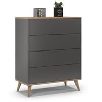 Komoda do salonu, sypialni, SKAND, 80x40x100 cm, dąb, mat | TYLETEGOTU