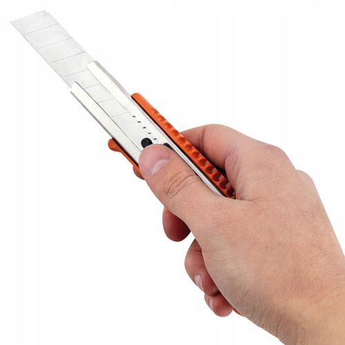 NÓŻ NOŻYK DO TAPET ALUMINIOWY Z OSTRZEM ŁAMANYM TAPECIAK UNIWERSALNY 18MM na Arena.pl