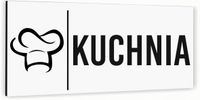 Tabliczka informacyjna KUCHNIA Aluminium BIAŁA NADRUK UV Dibond