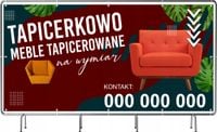 BANER REKLAMOWY na siatce mesh 200x100 cm TAPICERSTWO MEBLE TAPICEROWANE