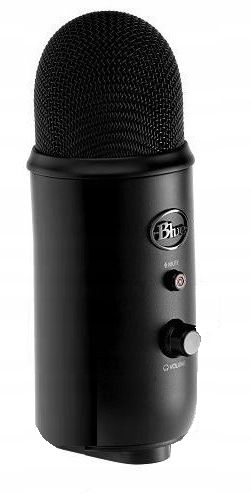 Mikrofon pojemnościowy PRZEWODOWY BLUE YETI USB CZARNY na Arena.pl