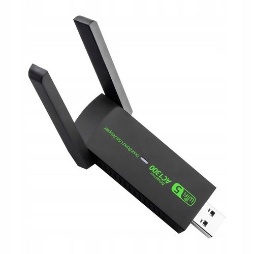KARTA SIECIOWA WIFI USB ADAPTER 5GHz NA WI-FI 1300mbps 2 ANTENY ZEWNĘTRZNA na Arena.pl