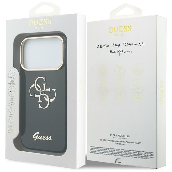 etui guess iml 4g script metal do iphone 17 pro max niebieski zdjęcie 8