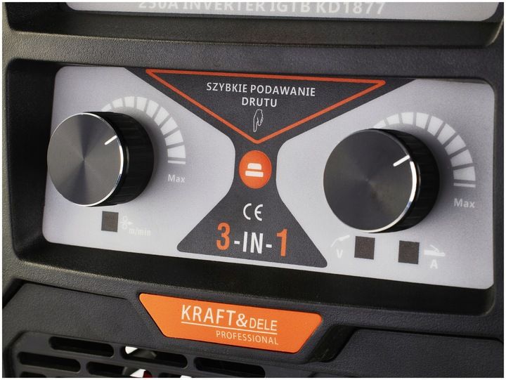 Spawarka INWERTEROWA INWERTOROWA MIGOMAT FLUX MIG MAG MMA 250A GAZOWY 4w1 zdjęcie 11