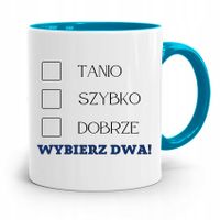 Pracownika Kubek Błękitny Tanio Szybko Dobrze Z Nadrukiem Ze Zdjęciem