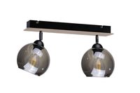 Spot 2xE27 YUNO WOOD BLACK/NATURAL