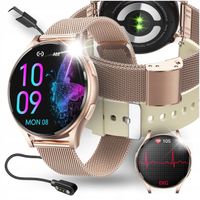 SMARTWATCH DAMSKI ZEGAREK PL MENU ROZMOWY TĘTNO EKG HRV CIŚNIENIE SPORT PL