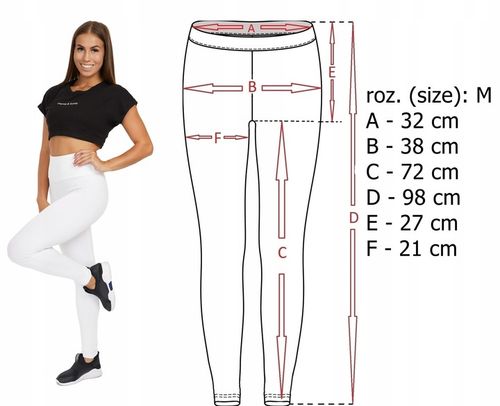 Legginsy z wysokim stanem wyszczuplające panel w pasie bawełniane M na Arena.pl