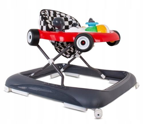Interaktywny chodzik dla dzieci wyścigówka czerwono czarny na Arena.pl
