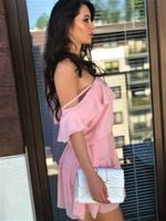 Sukienka hiszpanka z falbankami szyfonowa Felicity pudrowy róż