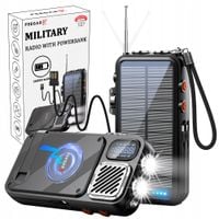 Radio Przenośne Powerbank Solarny Feegar 16000Mah Bluetooth Indukcja Qc 20W