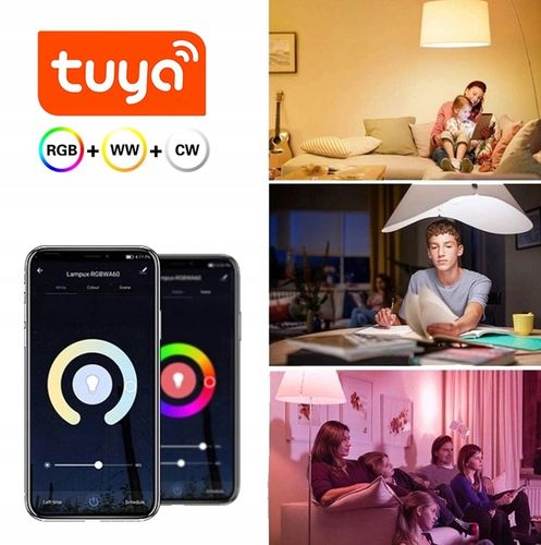 Żarówka LED C37 E14 SMART 5W RGB WW CW Wi-Fi TUYA SuperLED na Arena.pl