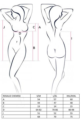 bielizna-rosalie chemise pink l/xl - casmir na Arena.pl