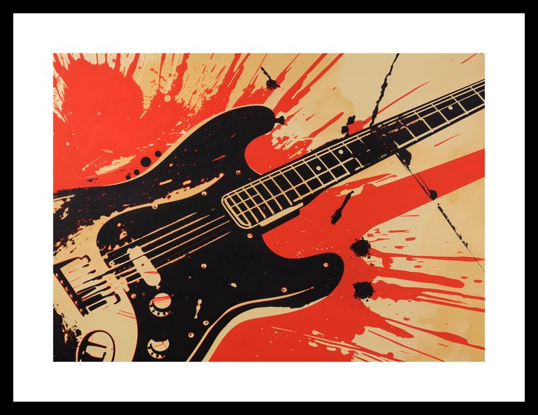Plakat 35x25cm Gitara Elektryczna zdjęcie 3