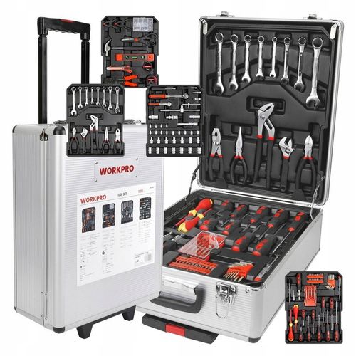 Zestaw narzędzi w walizce aluminiowej 1050 elementów walizka na kółkach na Arena.pl