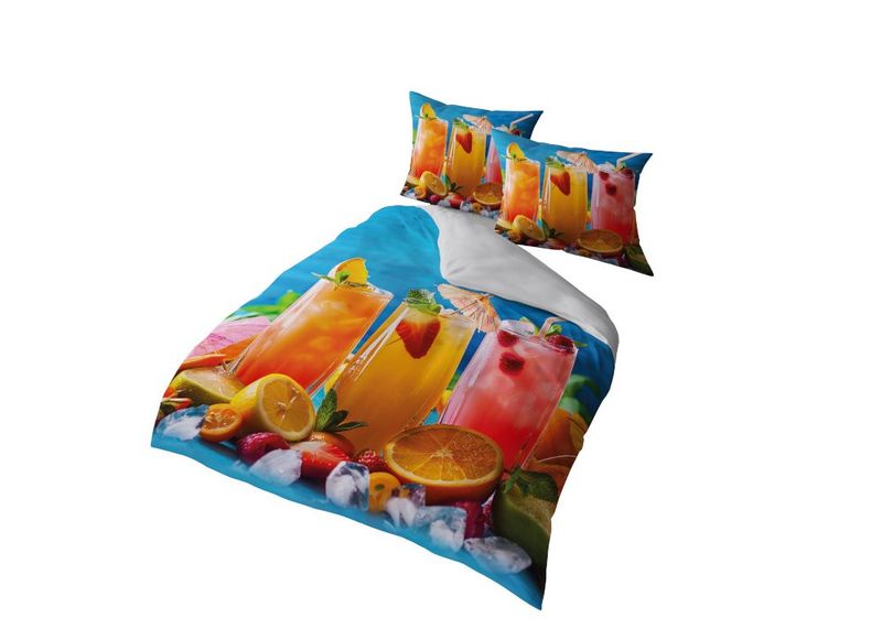 Pościel 3D 160X200 Satynowa Drinki zdjęcie 4