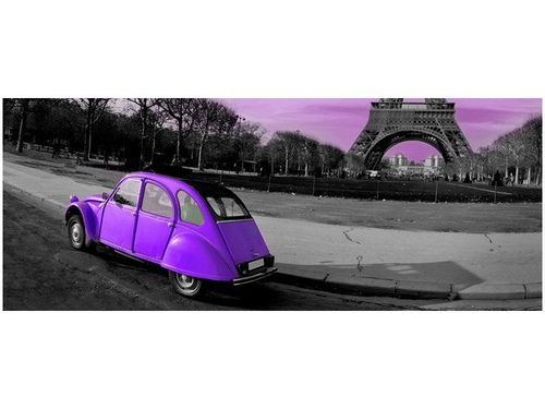 100X40CM CYTRYNA FIOLECIE OBRAZ DREWNO na Arena.pl