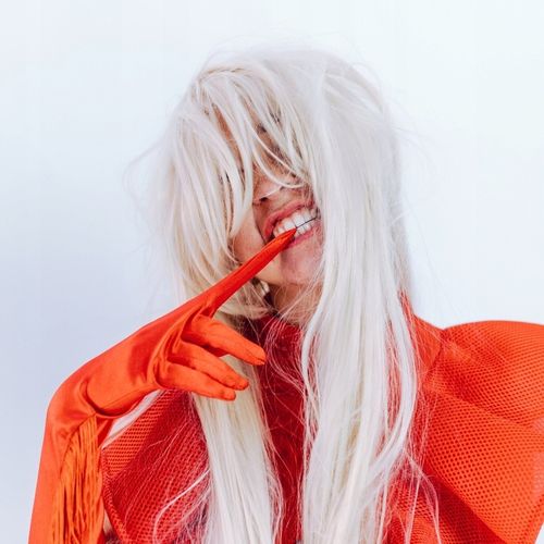 Peruka długa biała 100 cm cosplay karnawał włosy proste grzywka czepek na Arena.pl