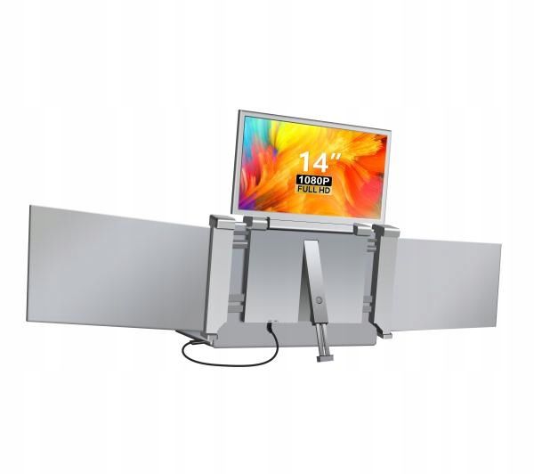 Monitory do laptopa Extralink Triple Screen S680 14" Full HD IPS zdjęcie 4