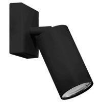 Kinkiet LAMPA ścienna MANAM 03763 Ideus regulowana OPRAWA metalowa tuba reflektorek okrągły czarny
