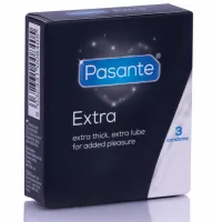 pasante extra grube prezerwatywy 3 sztuki, wzmocniona wytrzymałość