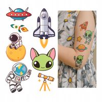 Tatuaże Zmywalne Dla Dzieci Kosmos fluorescencyjne w Asortymencie TSG-109