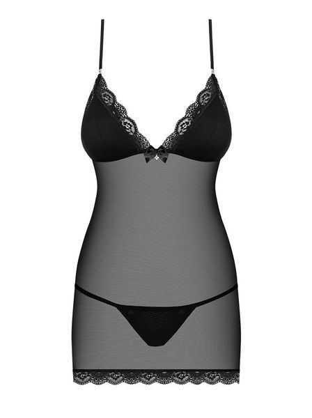 Zmysłowa Koszulka i Stringi - Obsessive 841-CHE-1 L/XL zdjęcie 3