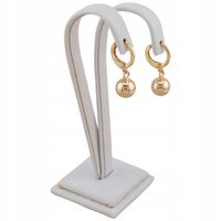 Złote kolczyki kulki wiszące klasyczne codzienne antyalergiczne dla kobiety