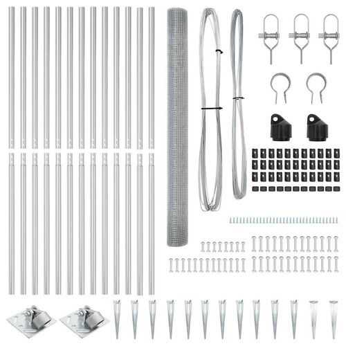 Ogrodzenie z słupkami Srebrny 1.5 x 50 m Stal na Arena.pl