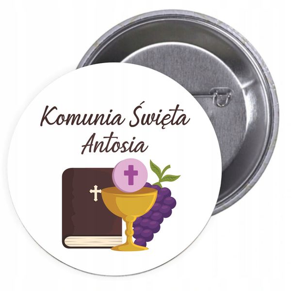 Przypinki buttony I KOMUNIA ŚWIĘTA ANTOSIA zdjęcie 1